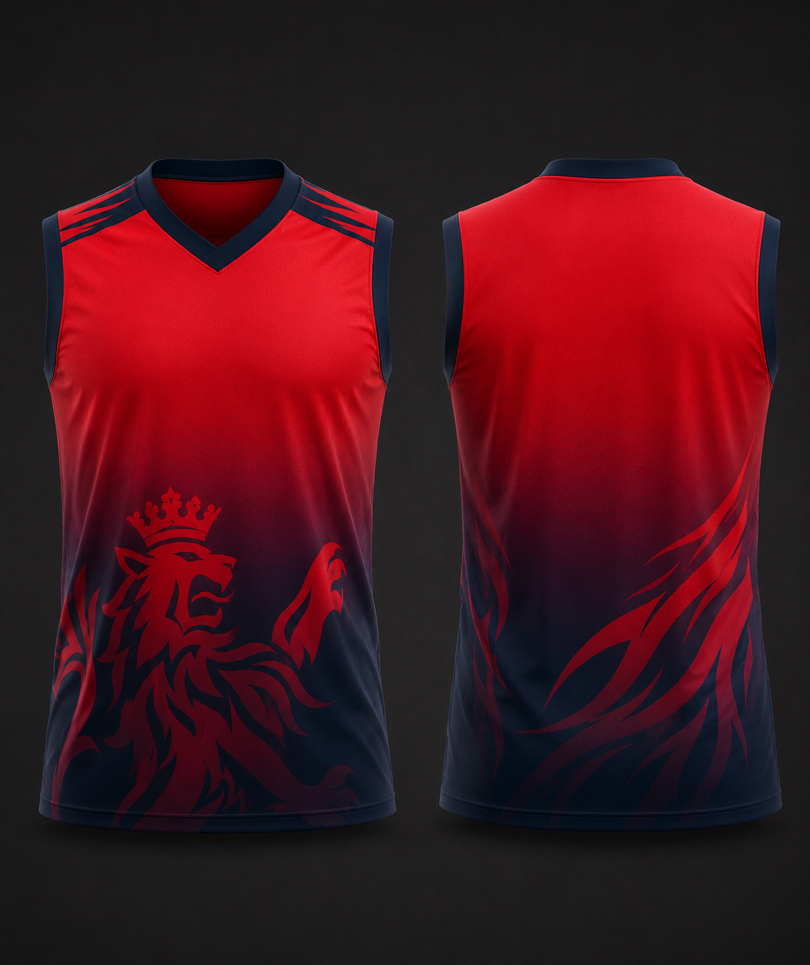 bangalore fan jersey v  neck  sleeveles name and number print